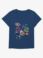 Felix The Cat Sticker Collection Girls T-Shirt Plus