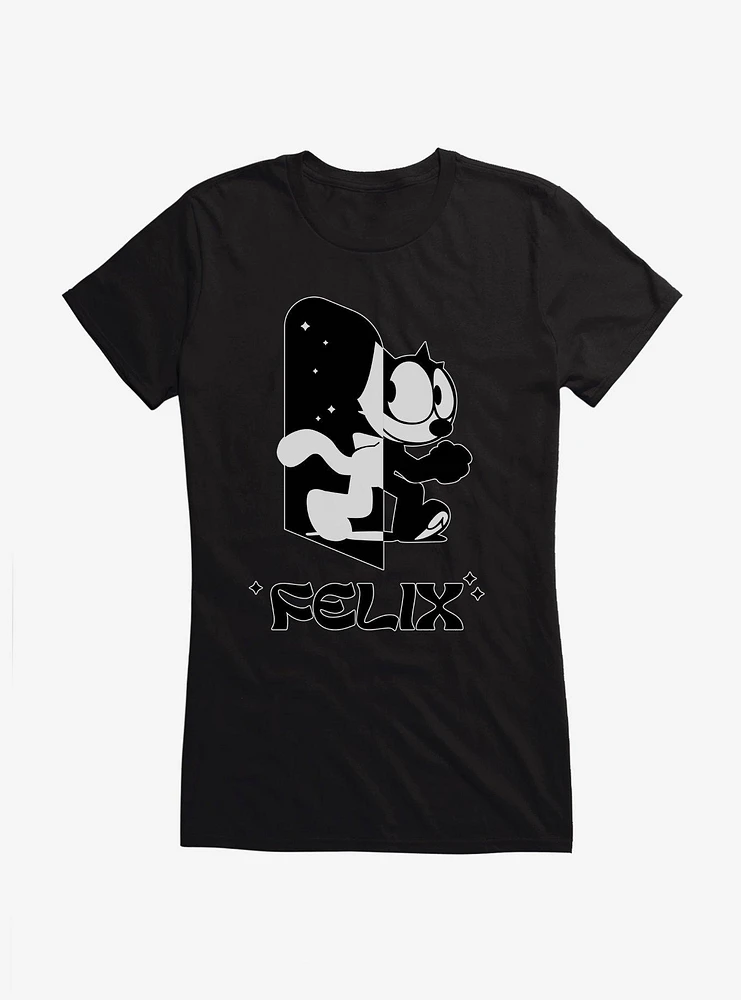 Felix The Cat Black and White Girls T-Shirt