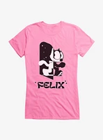 Felix The Cat Black and White Girls T-Shirt