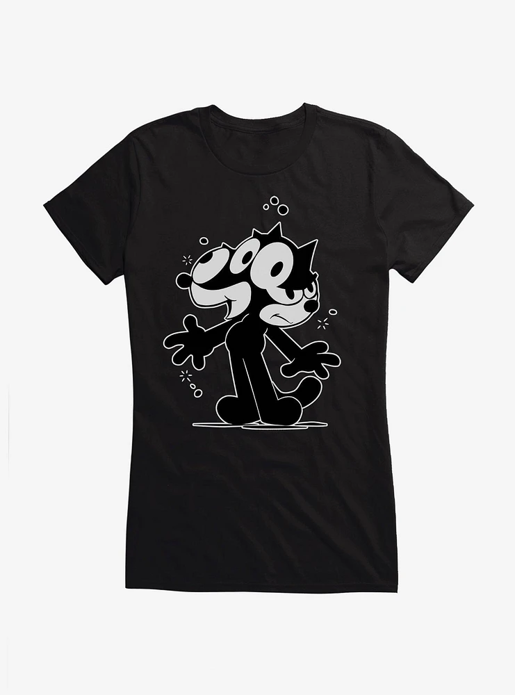 Felix The Cat Split Personality Girls T-Shirt