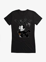 Felix The Cat Spray Painting Girls T-Shirt