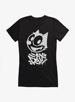 Felix The Cat Graffiti Art All Smiles Girls T-Shirt