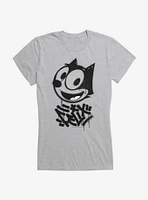 Felix The Cat Graffiti Art All Smiles Girls T-Shirt