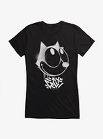Felix The Cat Graffiti Art Smiling Girls T-Shirt