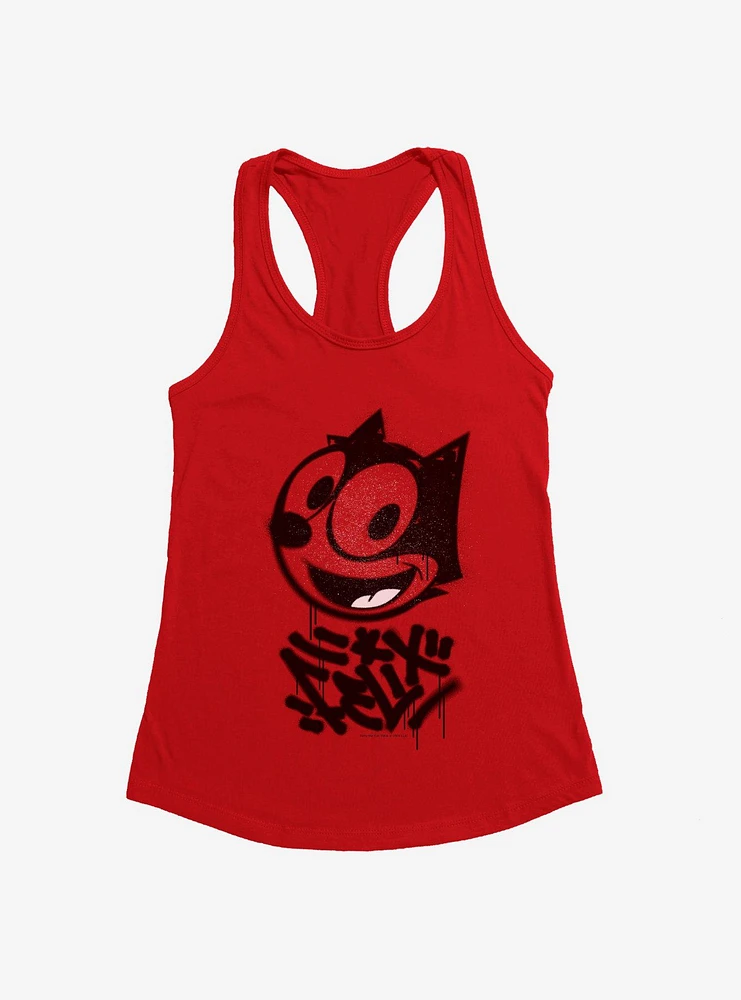 Felix The Cat Graffiti Art All Smiles Girls Tank