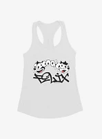 Felix The Cat Split Personality Graffiti Art Girls Tank