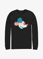 Disney Mickey Mouse Americana Flag Fill Long-Sleeve T-Shirt
