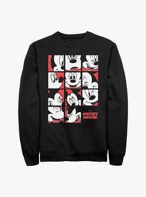 Disney Mickey Mouse Expression Grid Sweatshirt