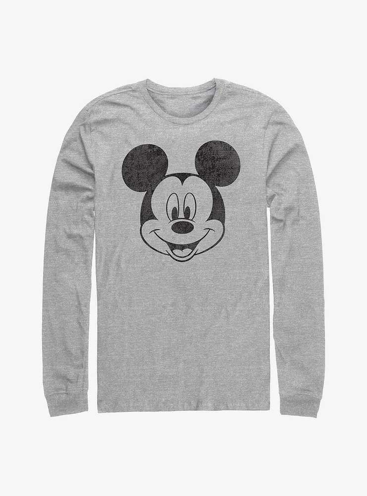 Disney Mickey Mouse Face Long-Sleeve T-Shirt