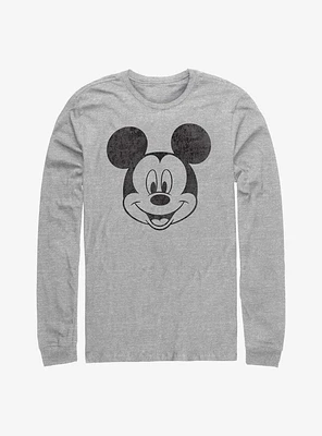 Disney Mickey Mouse Face Long-Sleeve T-Shirt
