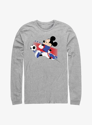 Disney Mickey Mouse Usa Kick Long-Sleeve T-Shirt