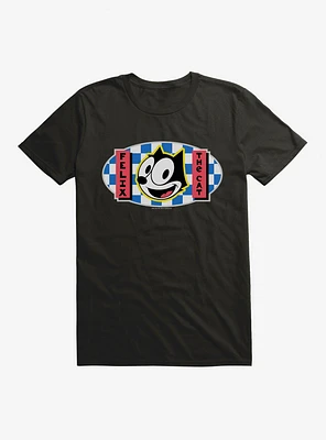 Felix The Cat Blue Checkers Graphic T-Shirt