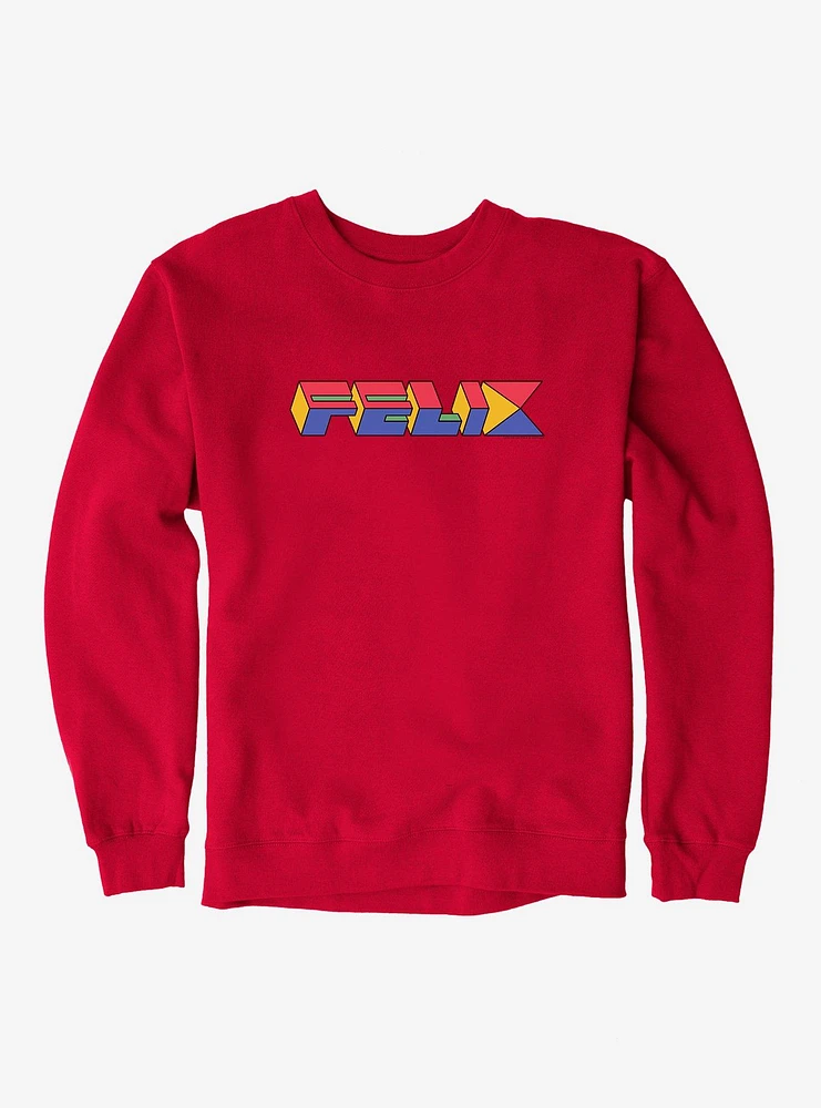 Felix The Cat 90s Cube Text Sweatshirt