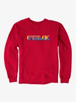 Felix The Cat 90s Cube Text Sweatshirt