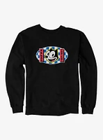 Felix The Cat Blue Checkers Graphic Sweatshirt