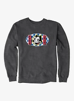 Felix The Cat Blue Checkers Graphic Sweatshirt