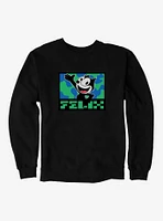 Felix The Cat Pixilated Text Sweatshirt