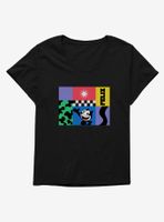 Felix The Cat 90s Graphic Collage Womens T-Shirt Plus