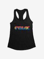 Felix The Cat 90s Cube Text Womens Tank Top