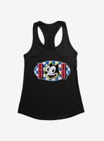 Felix The Cat Blue Checkers Graphic Womens Tank Top
