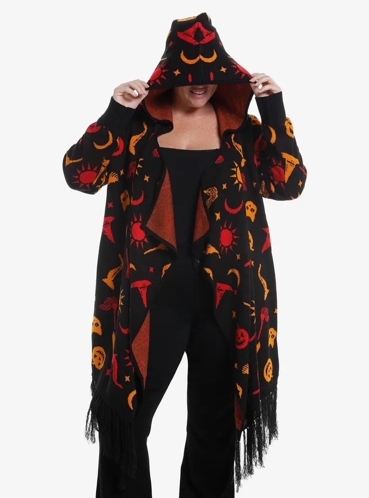 Her Universe Disney Hocus Pocus Dani Hooded Fringe Girls Cardigan Plus Size