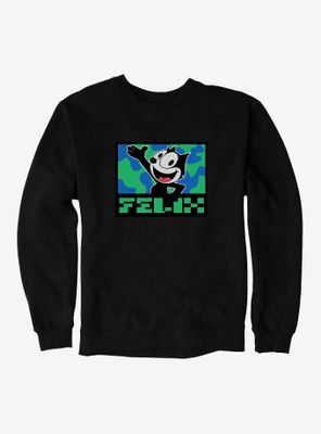 Felix The Cat Pixilated Text Sweatshirt