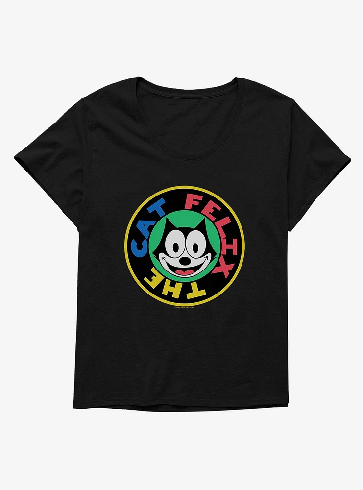 Felix The Cat 90s Sticker Graphic Girls T-Shirt Plus