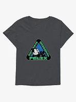 Felix The Cat Original Triangular Graphic Girls T-Shirt Plus