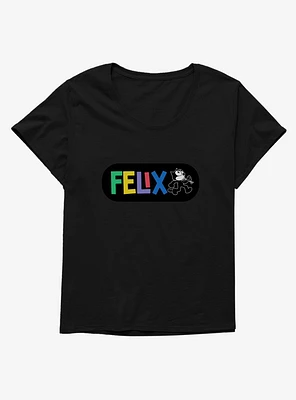 Felix The Cat Whistling And Walking Girls T-Shirt Plus