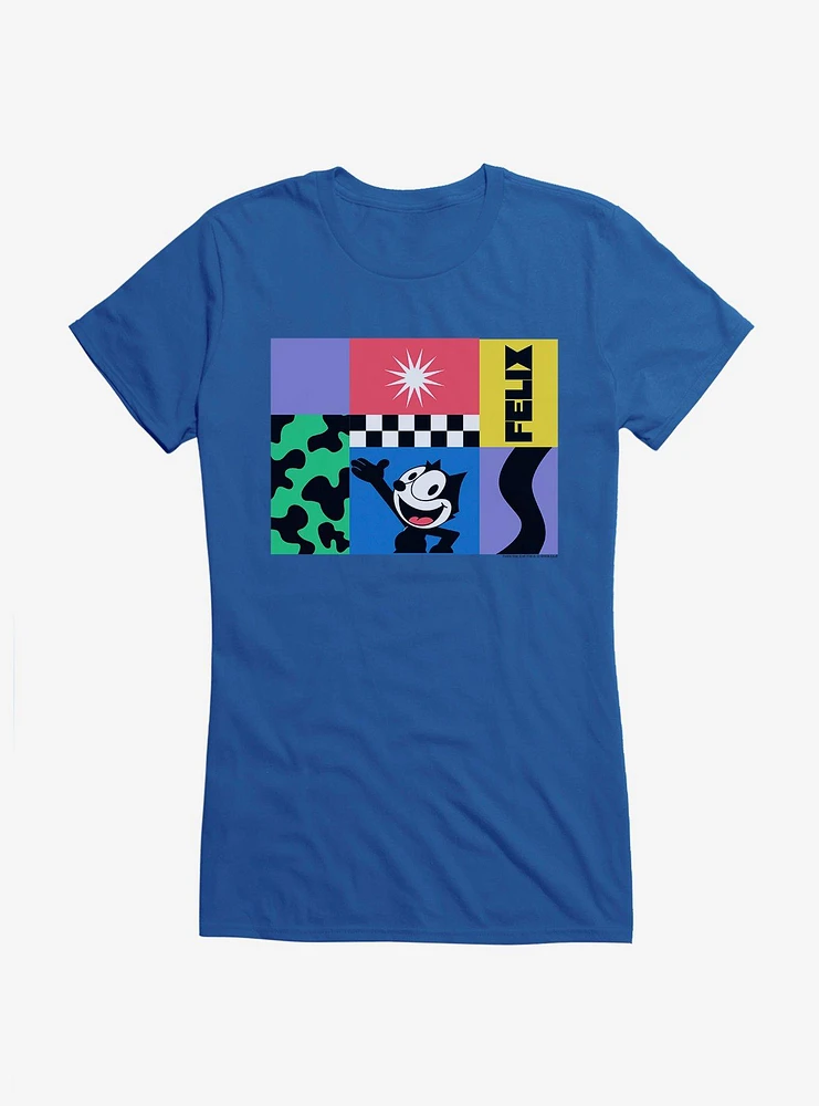 Felix The Cat 90s Graphic Collage Girls T-Shirt