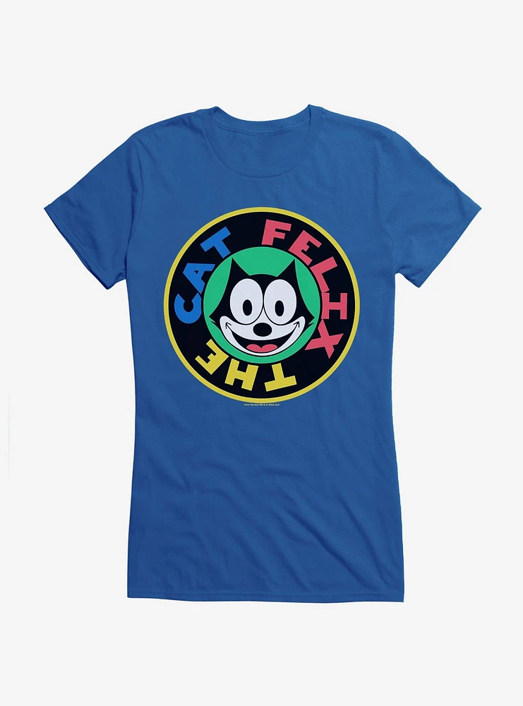 Felix The Cat 90s Sticker Graphic Girls T-Shirt