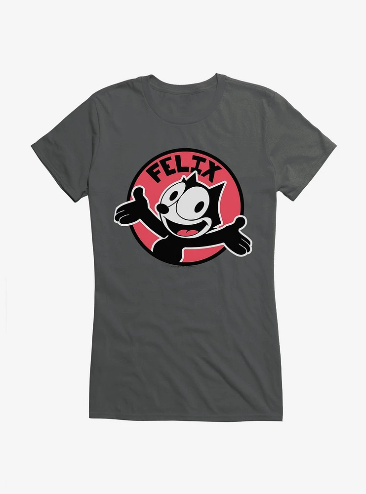 Felix The Cat Happy Smiles Sticker Graphic Girls T-Shirt