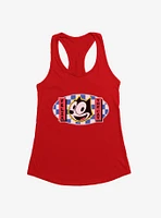 Felix The Cat Blue Checkers Graphic Girls Tank