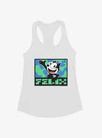 Felix The Cat Pixilated Text Girls Tank