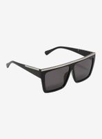 Black & Silver Shield Sunglasses