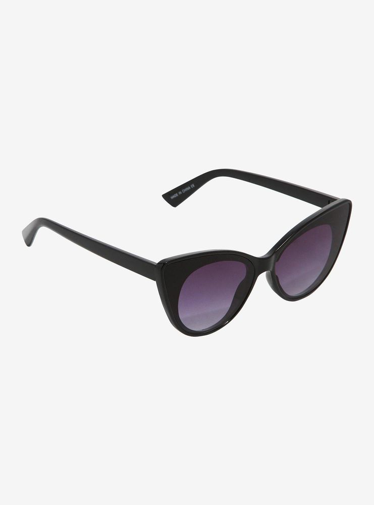 Black Retro Cat Eye Sunglasses