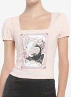 The School For Good And Evil Swan Girls Puff Sleeve Top