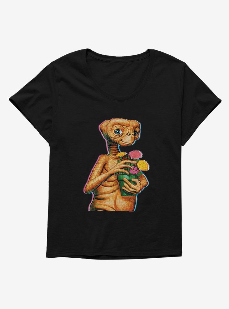 E.T. Flower Pot Womens T-Shirt Plus