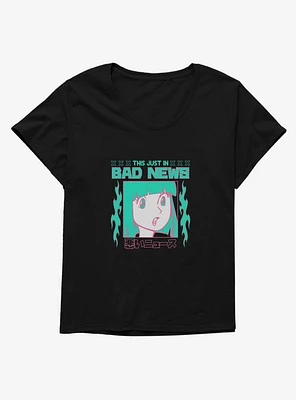 Anime Girl Bad News Girls T-Shirt Plus