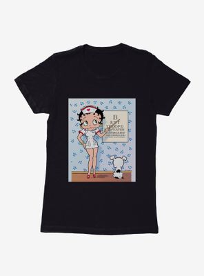 Betty Boop Snellen Eye Chart Womens T-Shirt