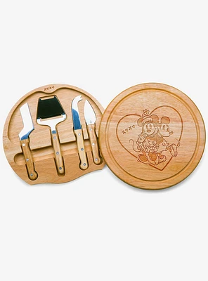 Disney Mickey and Minnie Mouse Heart Circo Cheese Cutting Board & Tools Set