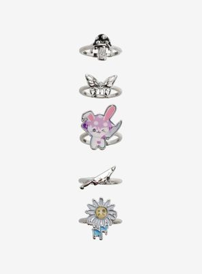 Bunny Mushroom Weapon Ring Set