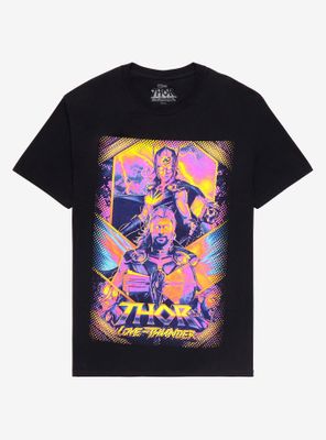 Marvel Thor: Love And Thunder Neon Poster T-Shirt