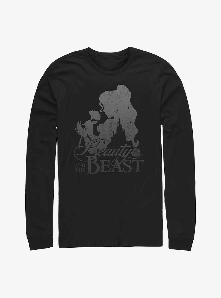 Disney Beauty and the Beast Silhouette Long-Sleeve T-Shirt