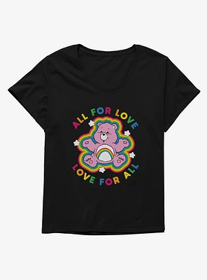 Care Bears Pride Cheer Bear All For Love, Love T-Shirt Plus