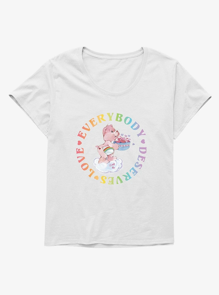 Care Bears Pride Cheer Bear Everybody Deserves Love T-Shirt Plus