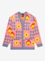 Studio Ghibli Howl's Moving Castle Diamonds & Calcifer Women's Plus Cardigan - BoxLunch Exclusive