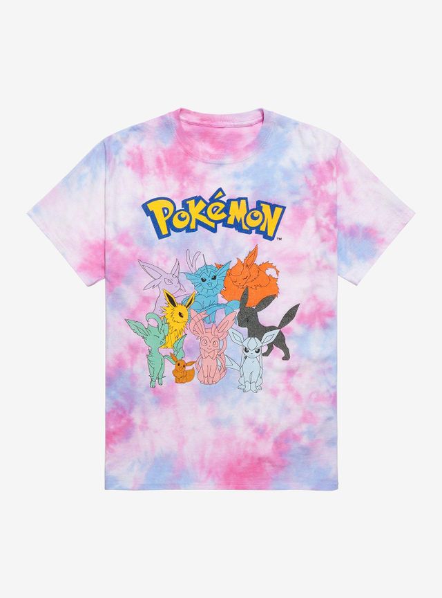 Men's Pokemon Colorful Eeveelutions Animals T-Shirt - Black - 2X Large