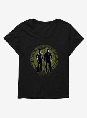 Supernatural Sam & Dean Drive Shotgun Rules Womens T-Shirt Plus