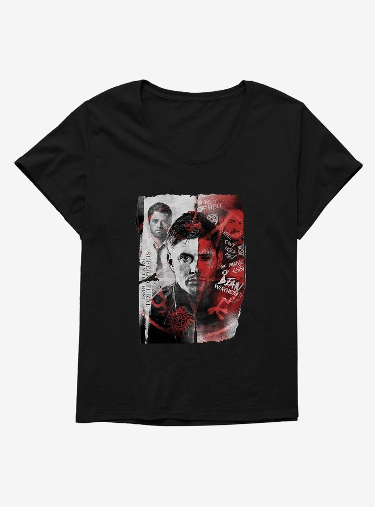 Supernatural Dean Winchester Split Girls T-Shirt Plus